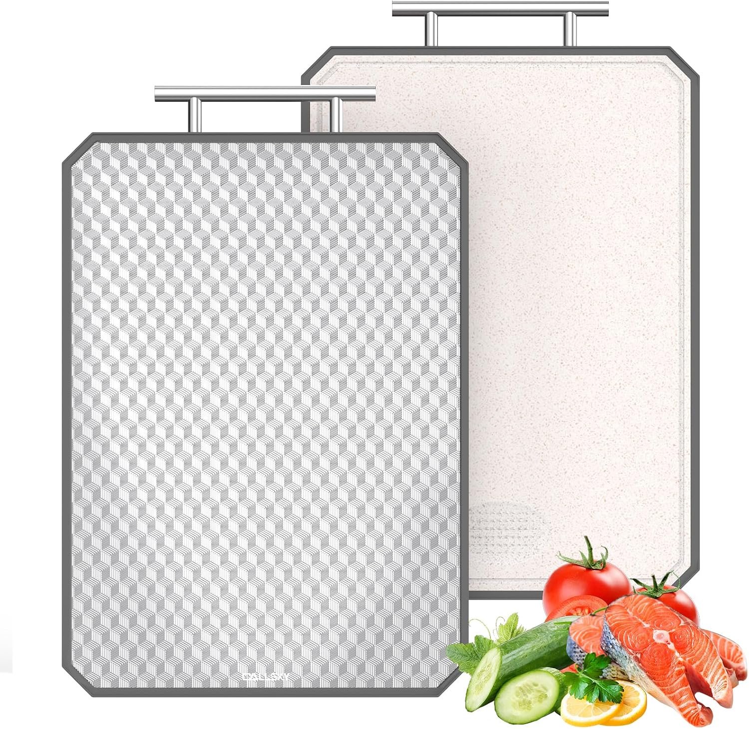 Callsky Tabla de cortar para cocina, tabla de cortar de titanio no...