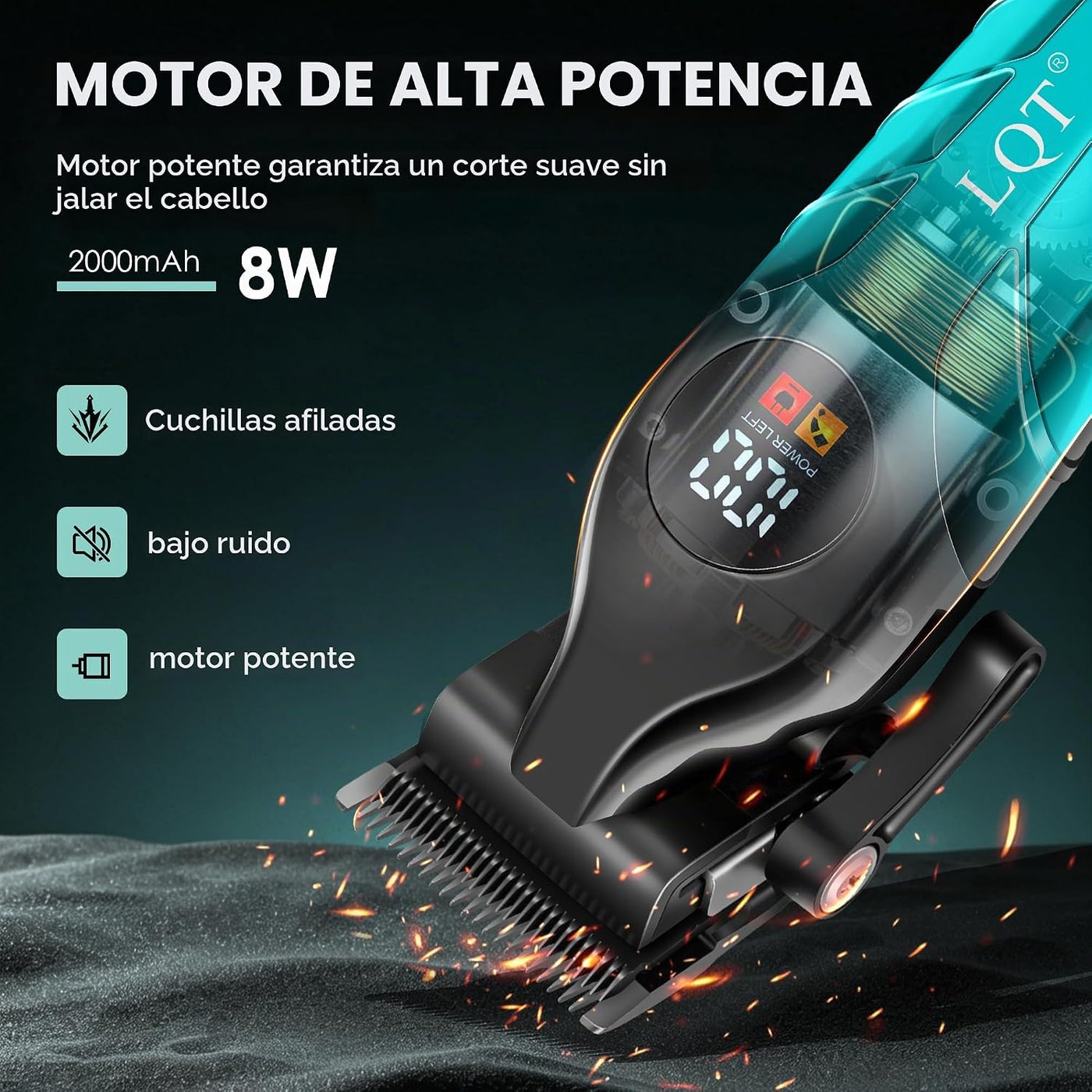 Kit de cortapelos y recortador inalámbrico profesional LQT para hom...