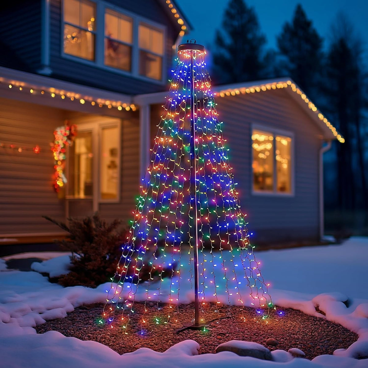 Dazzle Bright Luces para árbol de Navidad, 448 luces LED para decor...