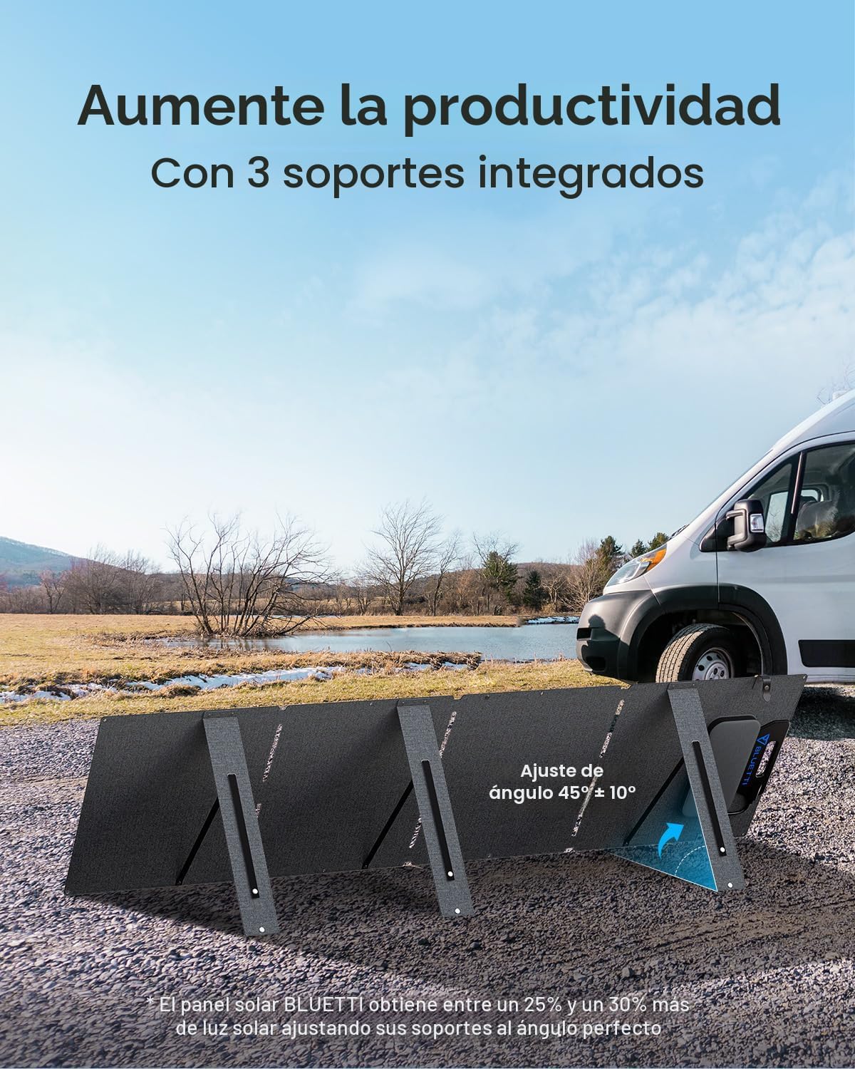 BLUETTI Panel solar de 200 W para generador solar EB3A AC2A AC50B A...