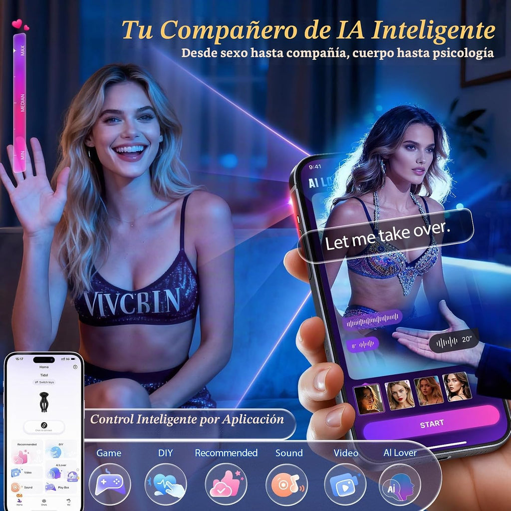 EINSEO - Juguetes sexuales masculinos para hombres, vibrador de pen...