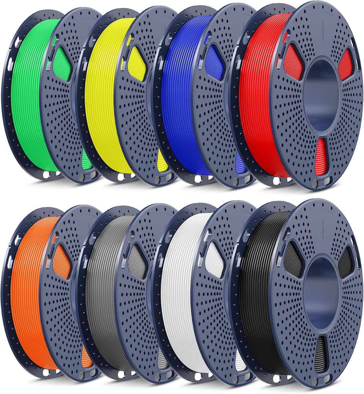 SUNLU Filamento de impresora 3D PLA+2.0, paquete multicolor, 8 colo...