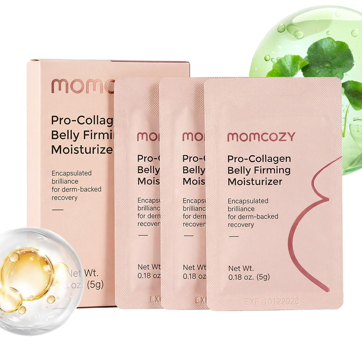 Momcozy Pro-Collagen Crema hidratante reafirmante para el vientre,...