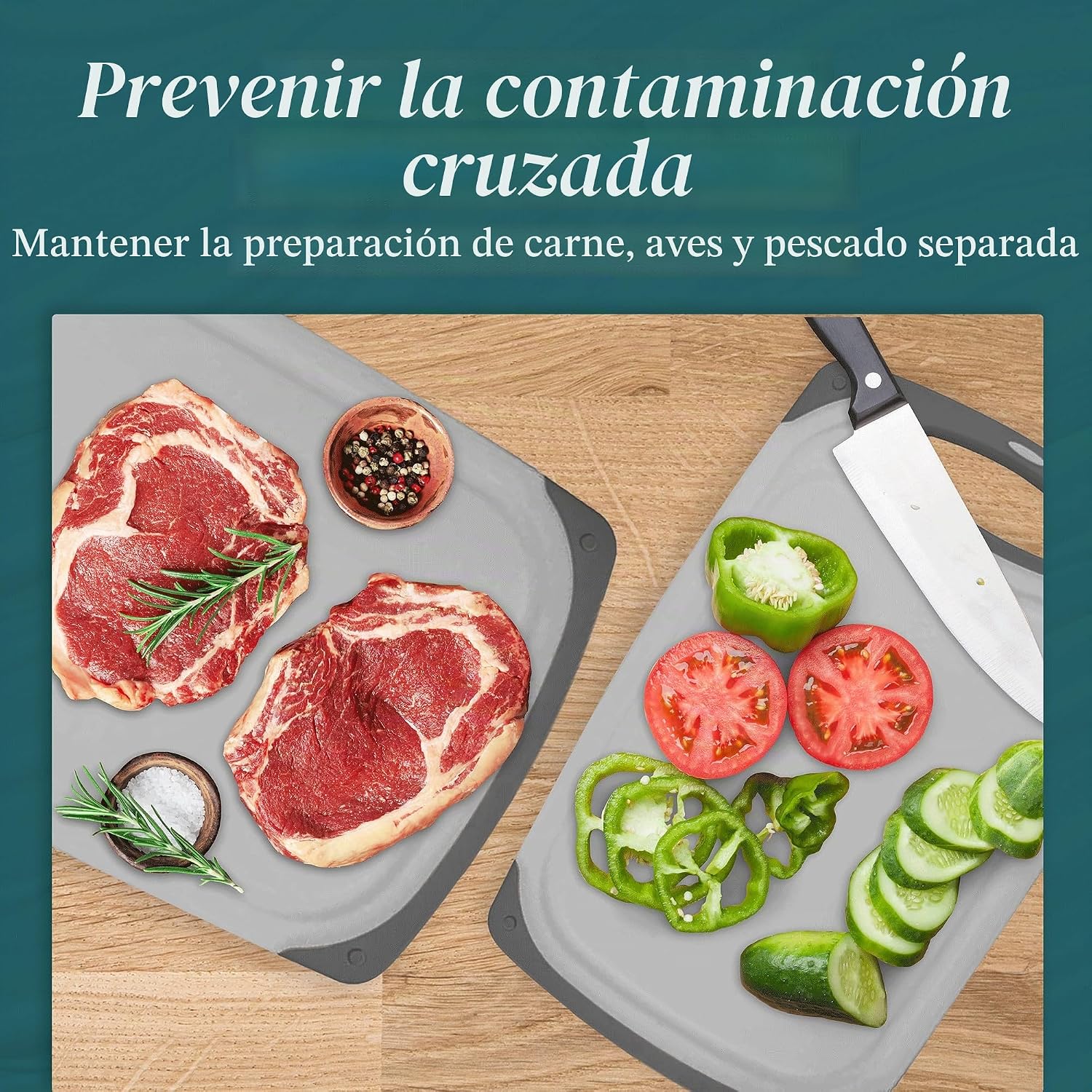 Tablas de cortar para cocina, tabla de cortar sin BPA, diferentes t...