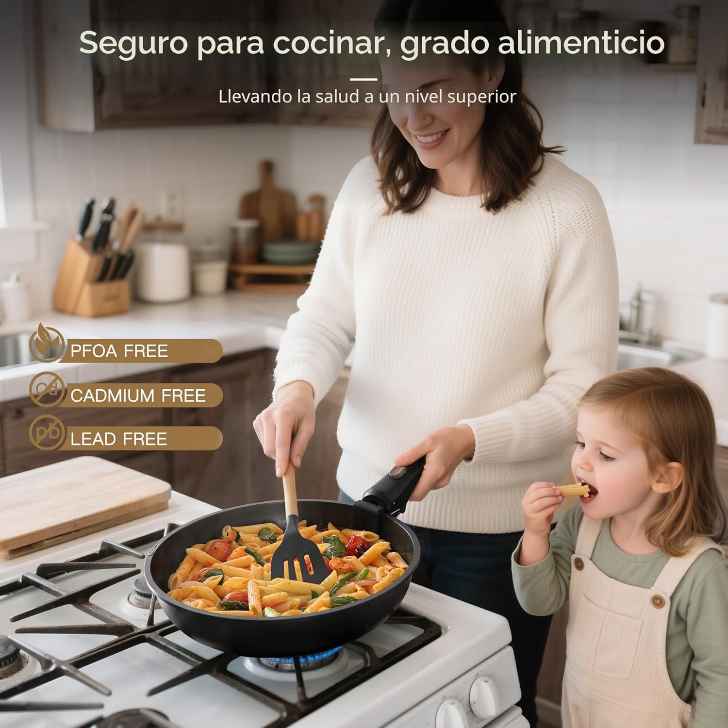 Astercook - Juego de utensilios de cocina de cerámica antiadherente...
