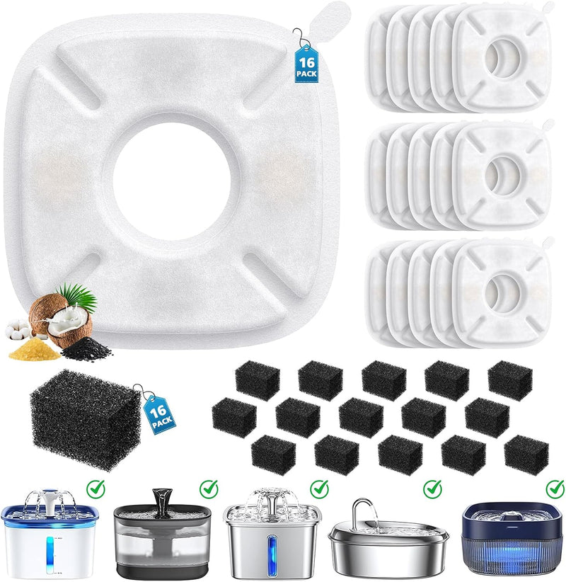 Paquete de 32 filtros de fuente para mascotas para Veken 95oz\/2.8L...