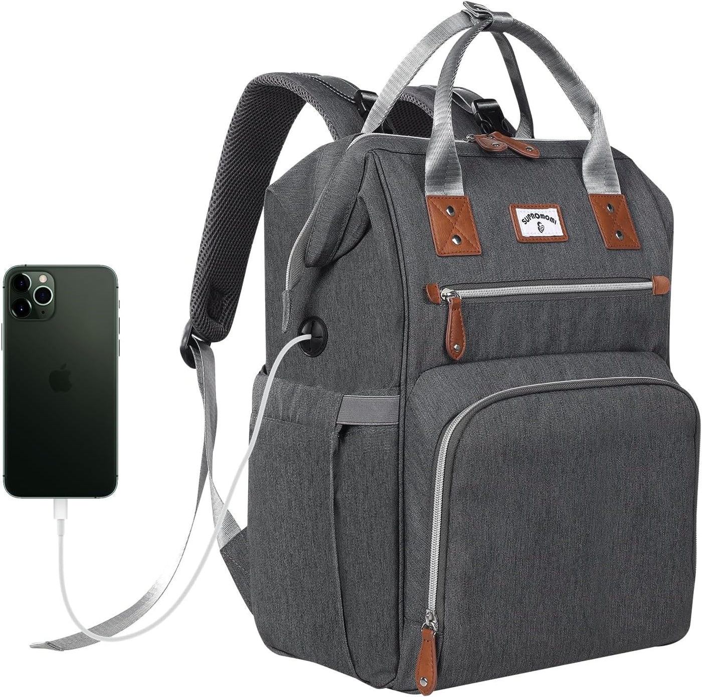 SUPROMOMI Mochila para Pañales: Bolsa de Bebé Tote Grande para Niño...