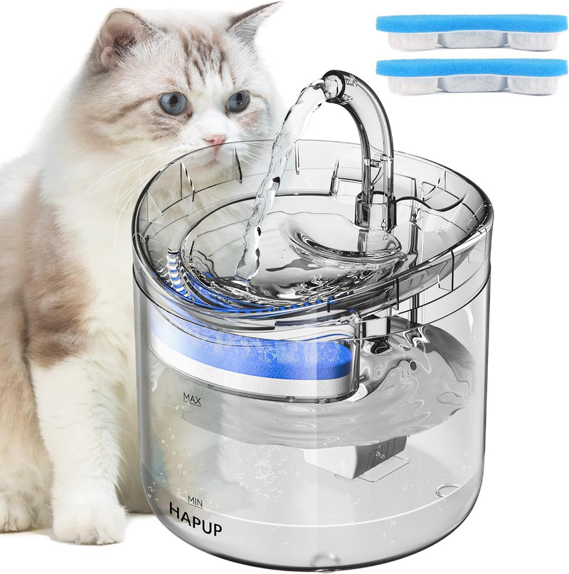 HAPUP Fuente de agua para gatos, dispensador de agua para animales,...