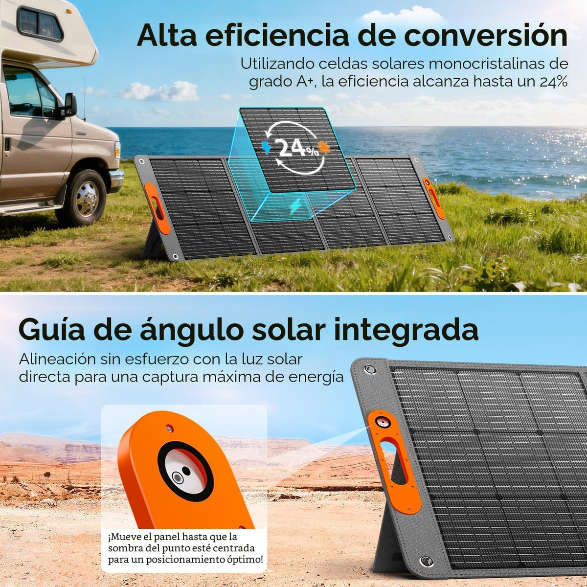 Panel solar portátil de 200 W para estación de energía, cargador de...