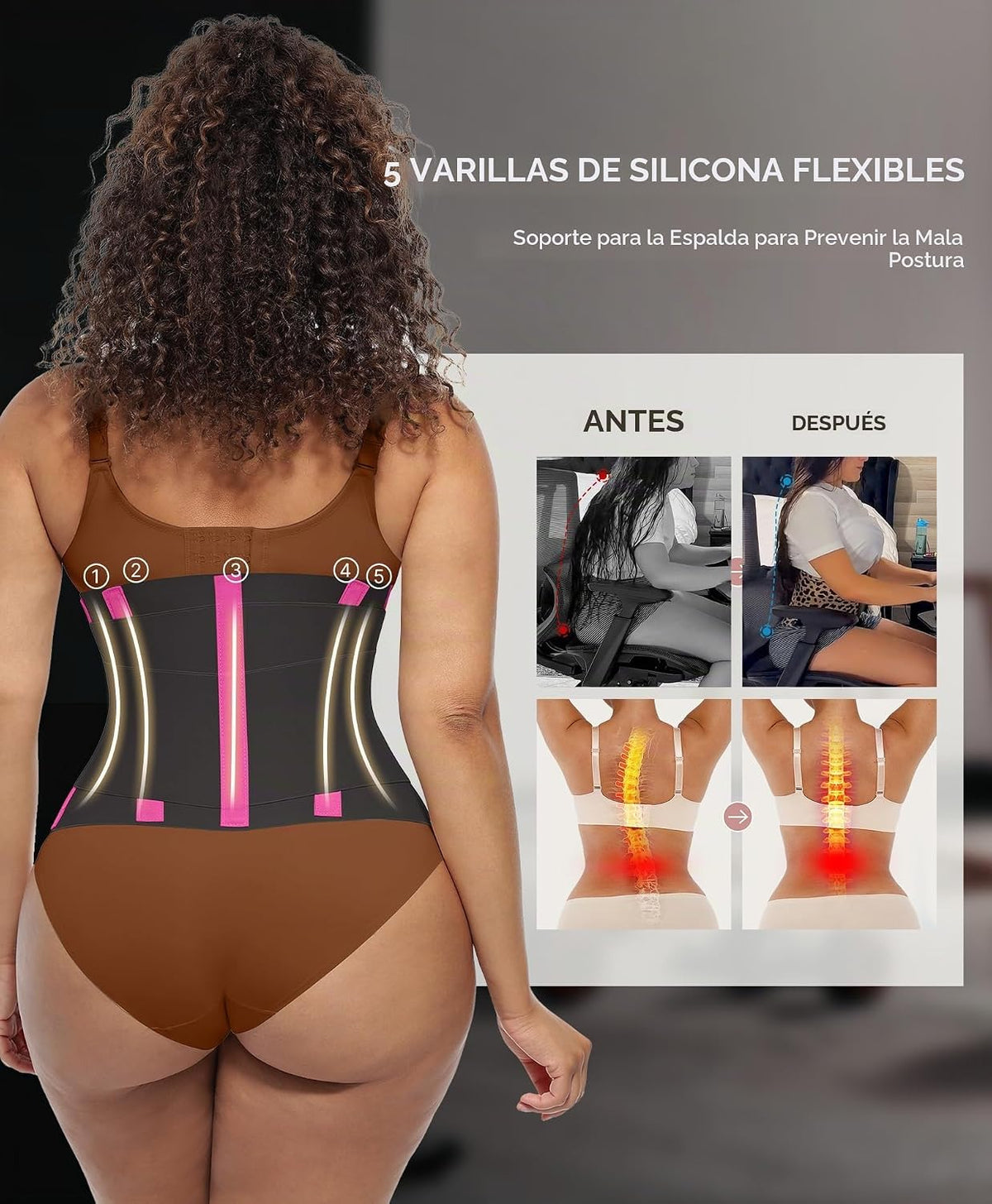 FeelinGirl - Corsé de cintura para entrenamiento de cintura, contro...