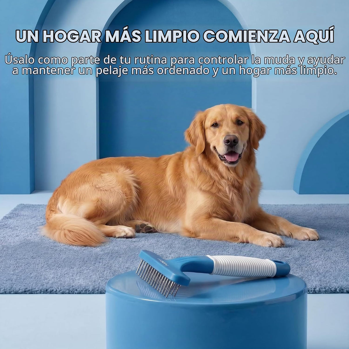 POODLIE Poodle - Rastrillo de aseo para perros | Herramienta de des...