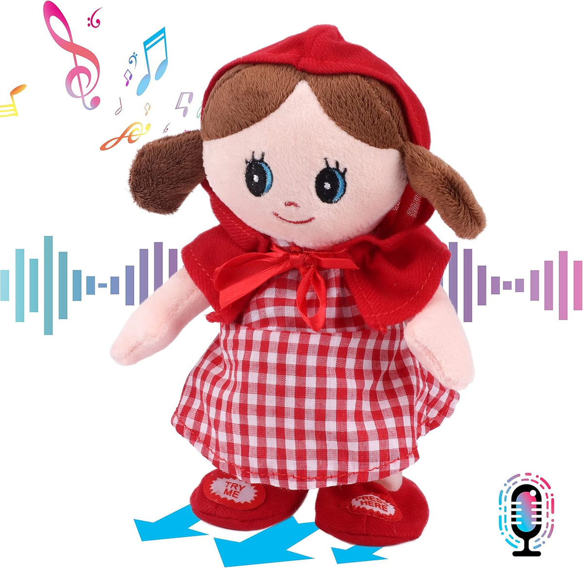 Hopearl Muñeca sonora que habla repite lo que dijiste chica caminan...