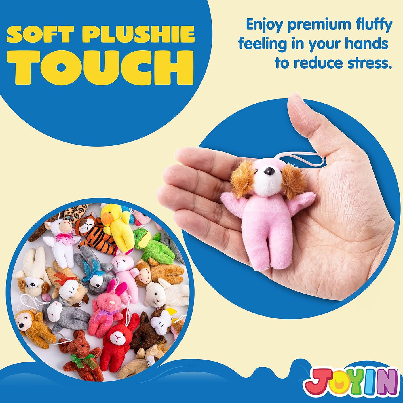 JOYIN 24 juguetes de peluche de animales pequeños (24 unidades de 3...