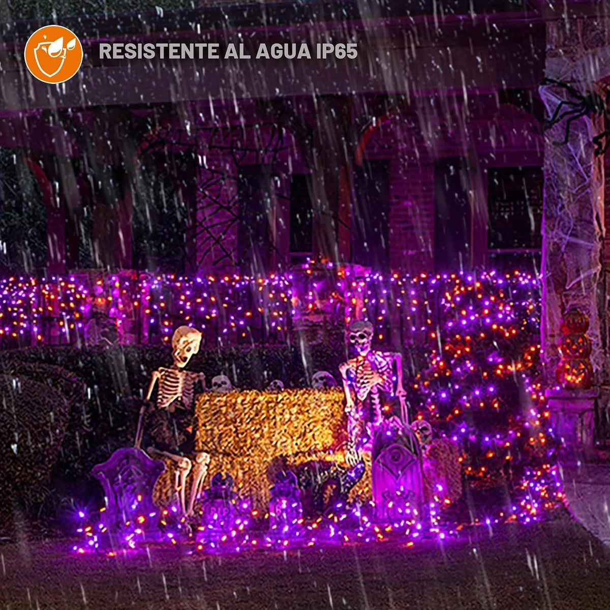 Chuya - Luces de Halloween para interiores y exteriores, 300 luces...