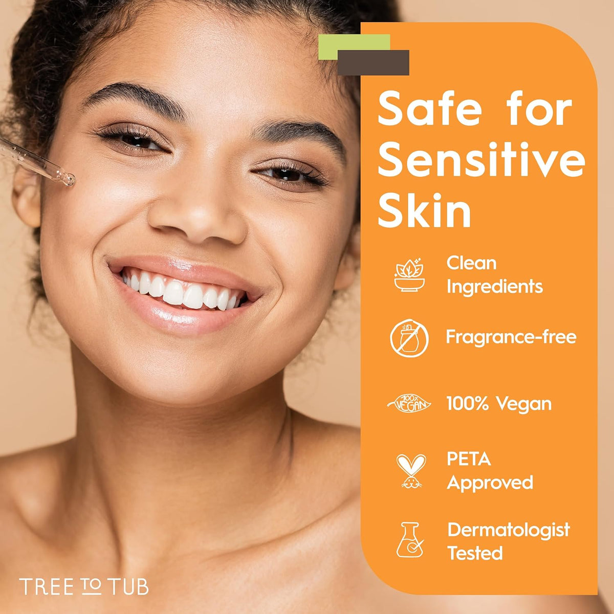 Tree To Tub Triple vitamina C suero facial, ácido hialurónico, piel...
