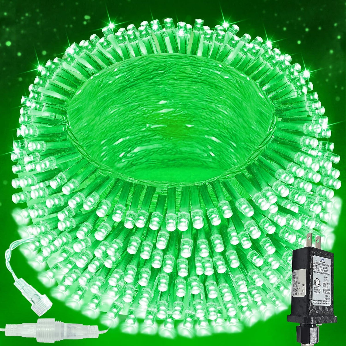 Guirnalda de 200 luces LED conectables, luces de Navidad de 66 pies...