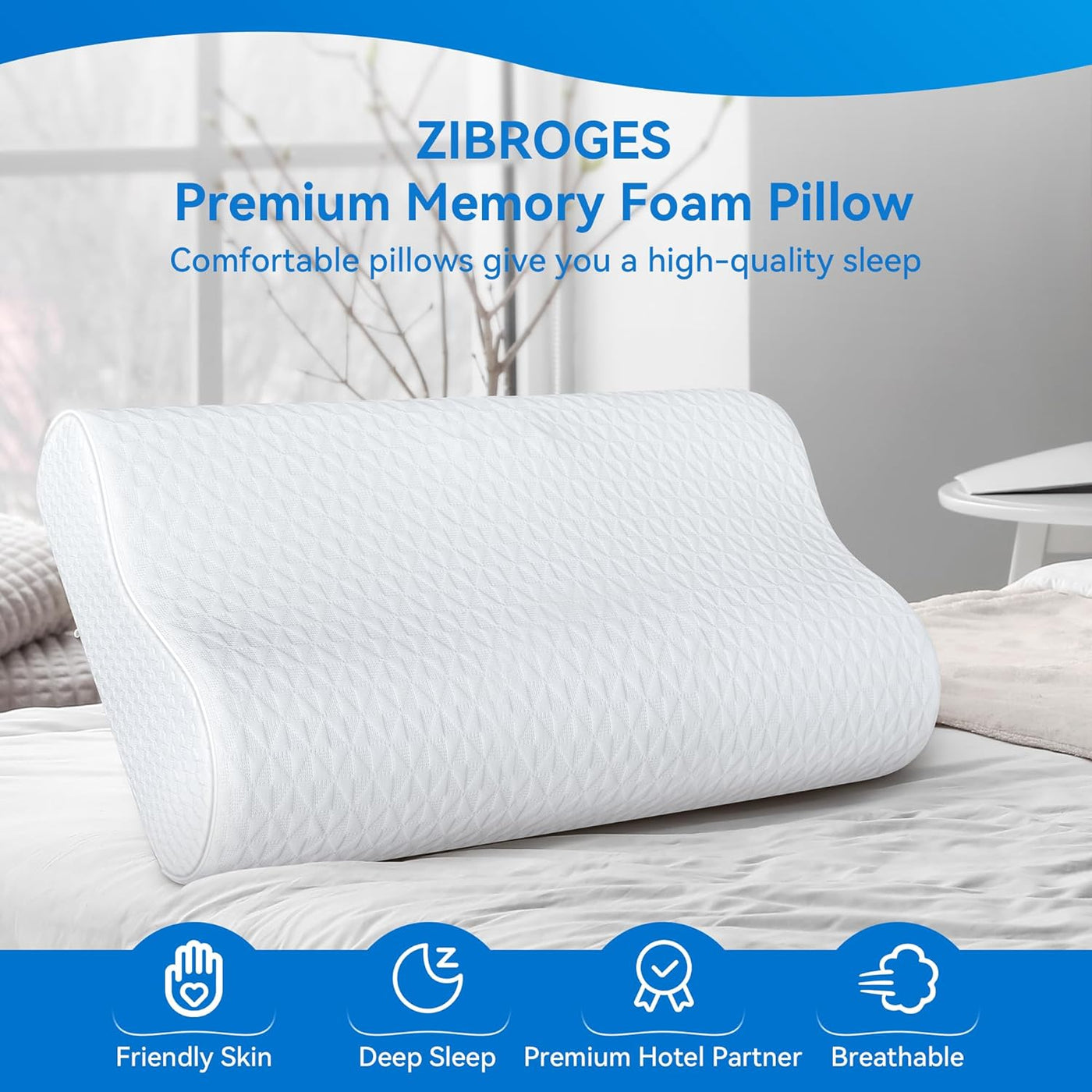 zibroges Almohada cervical para el cuello tamaño King \u2013 Almoha...