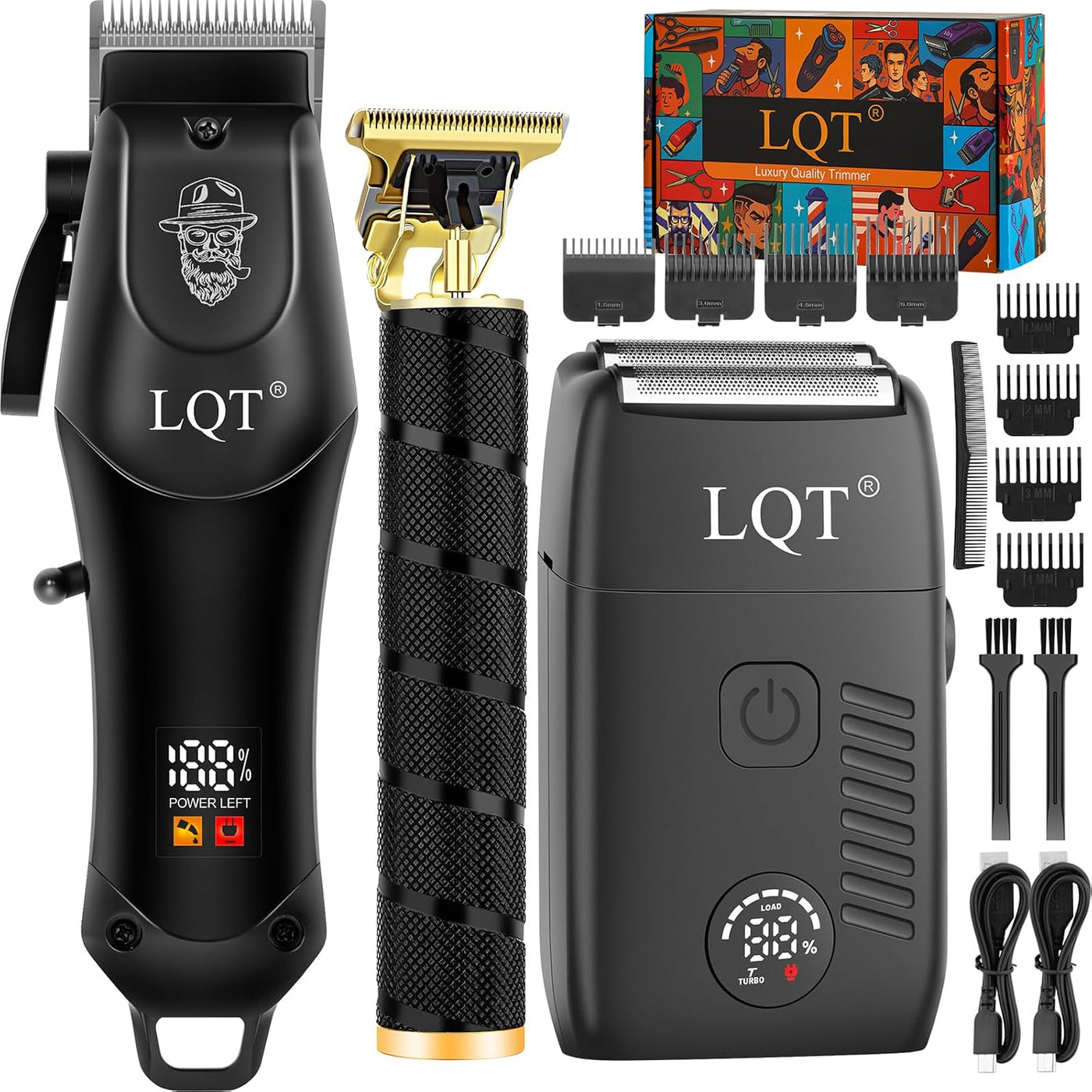 LQT Cortapelos para hombres profesionales, kits y juegos de recorta...