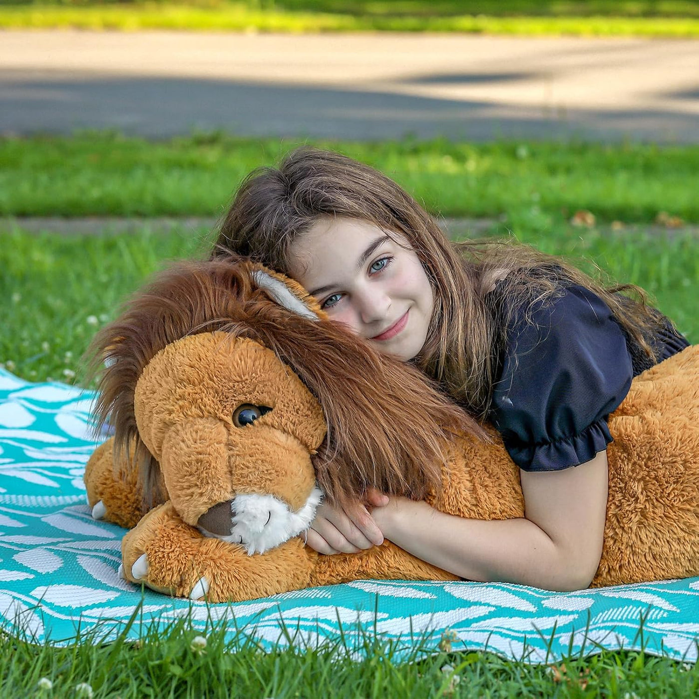 Tezituor Animales de Peluche de León Gigante de 43.3 pulgadas, Jugu...