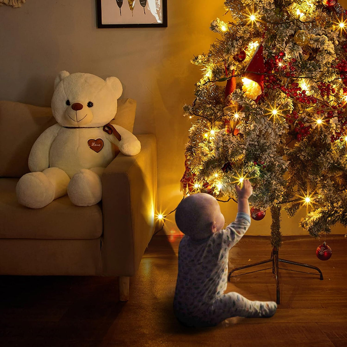 AIDDOMM 100 Luces LED de Navidad Blanco Cálido \u2013 50 pies Luces...