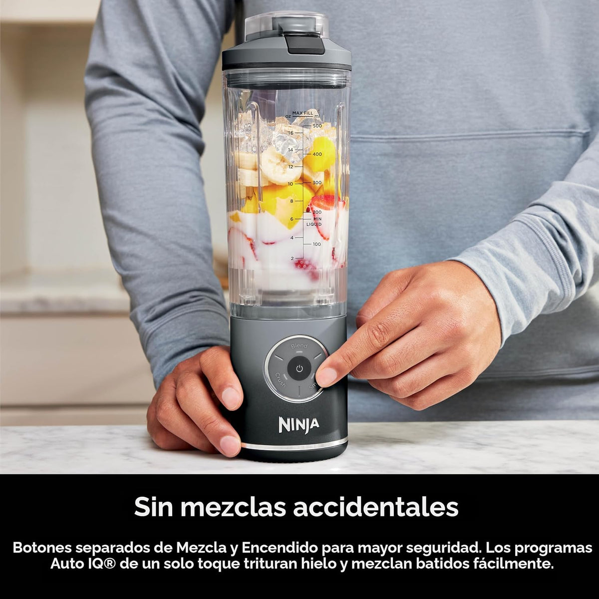 Ninja Blender, Blast Max, inalámbrico, Licuadora personal para bati...