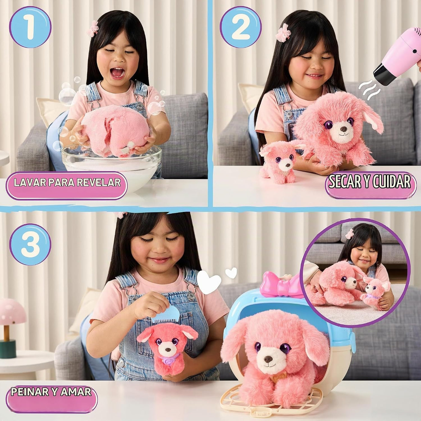 ScruffaLuvs Mom & Baby Scruffs Retriever juguetes de peluche, lavar...