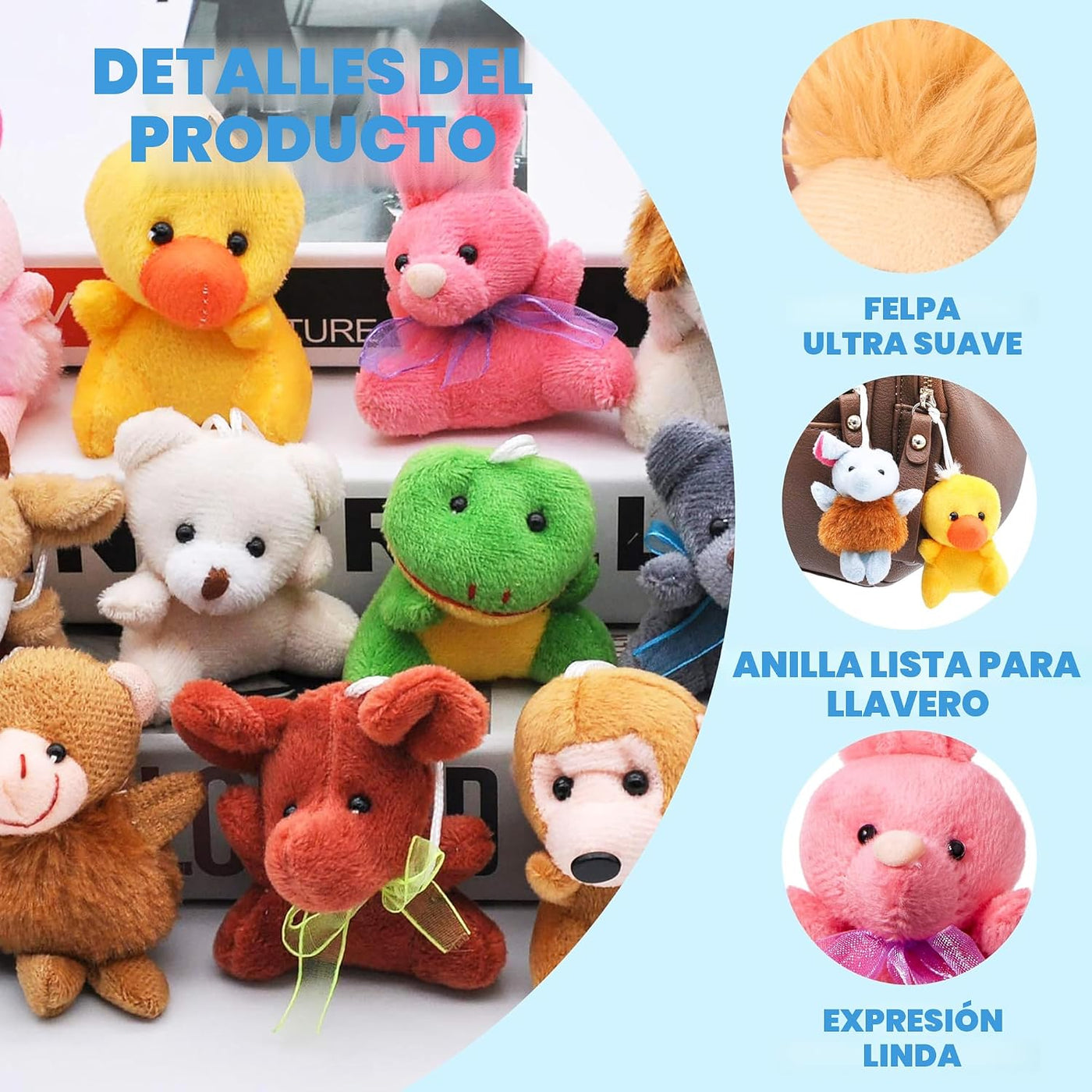 Joyin - Juego de 24 mini juguetes de peluche de animales pequeños s...