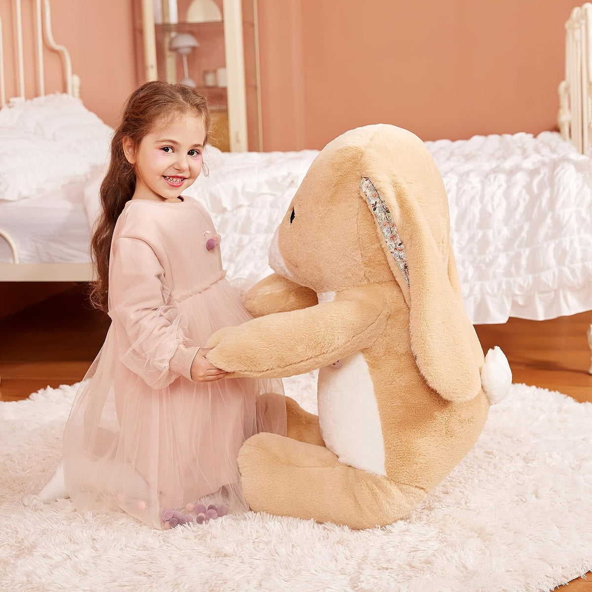 IKASA Peluche de conejo gigante de 30 pulgadas, súper suave, sin cr...