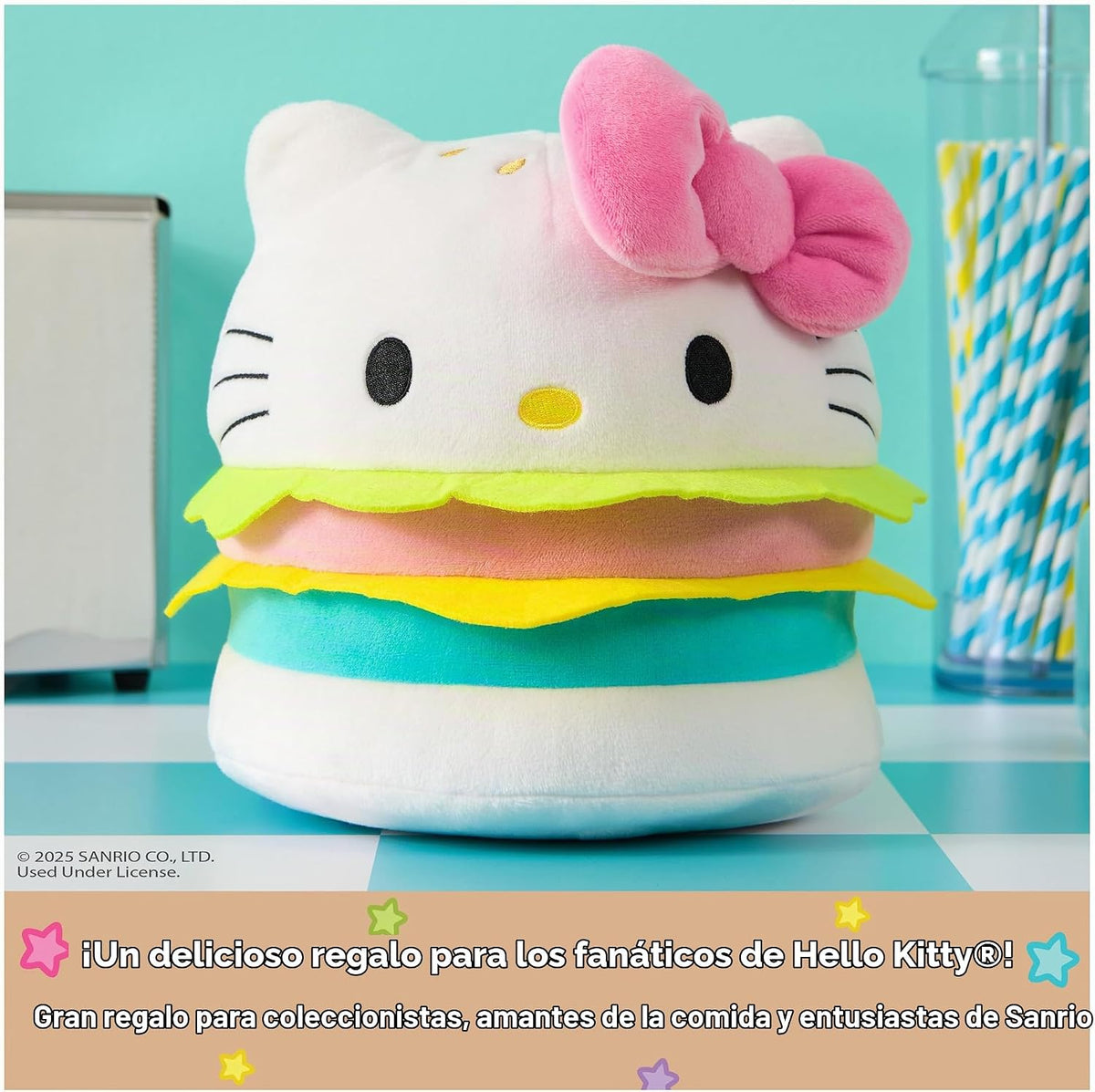 GUND Sanrio Peluche Oficial de Hello Kitty Hamburguesa, Juguete de...