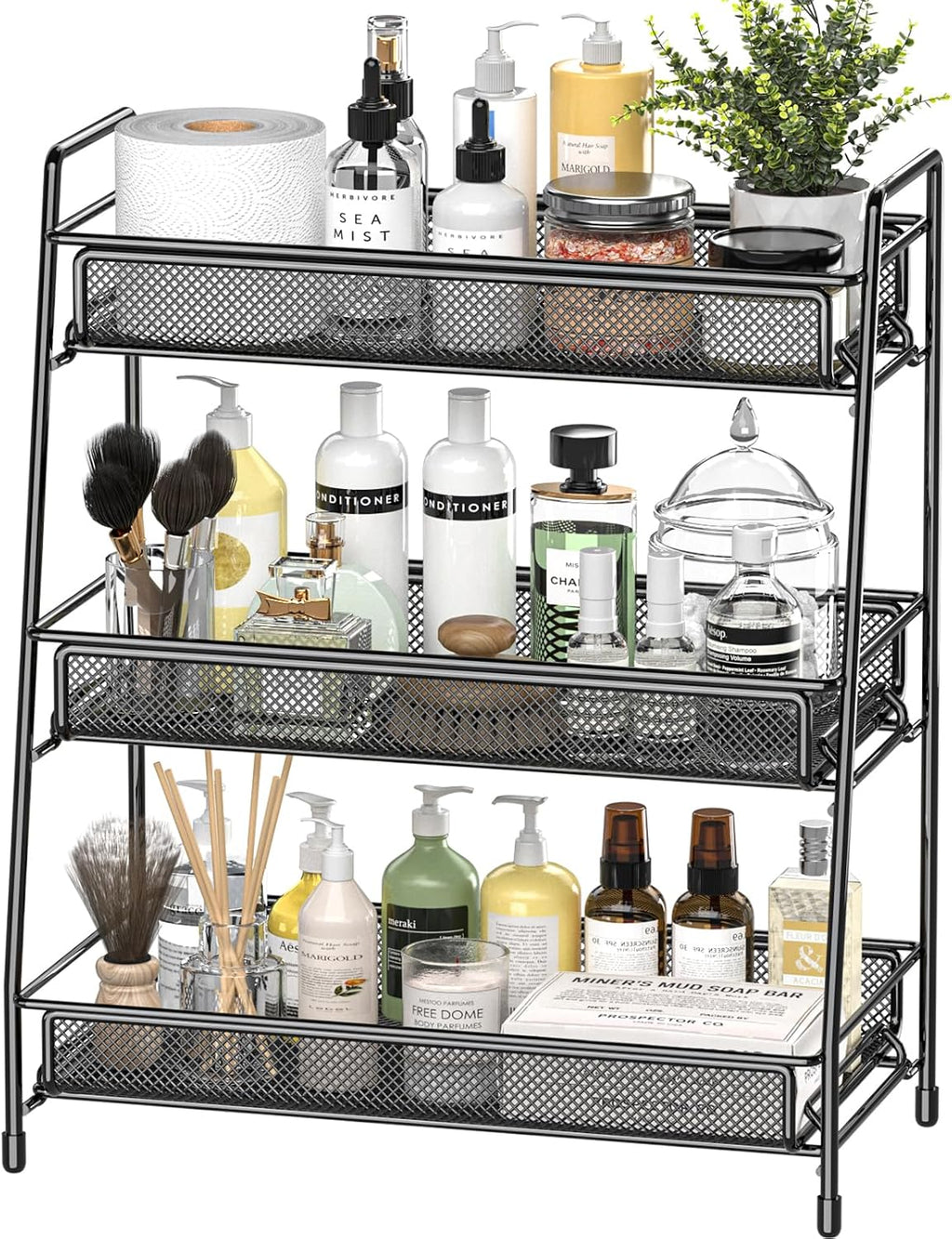 EKNITEY Organizador de encimera de baño - Estante de especias de 3...