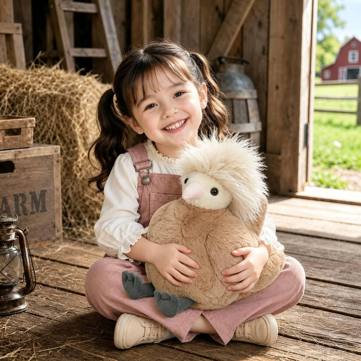 MorisMos Animal de peluche de pollo, peluche de pollo suave de 14 p...