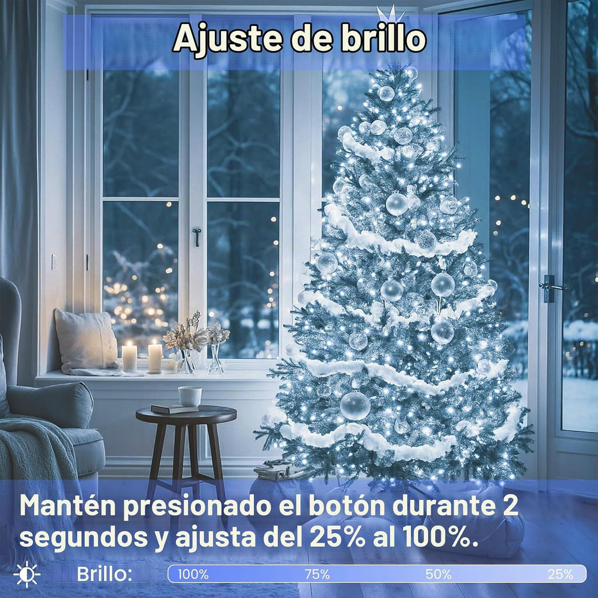 500 luces de cadena LED, luces navideñas súper largas de 180 pies p...