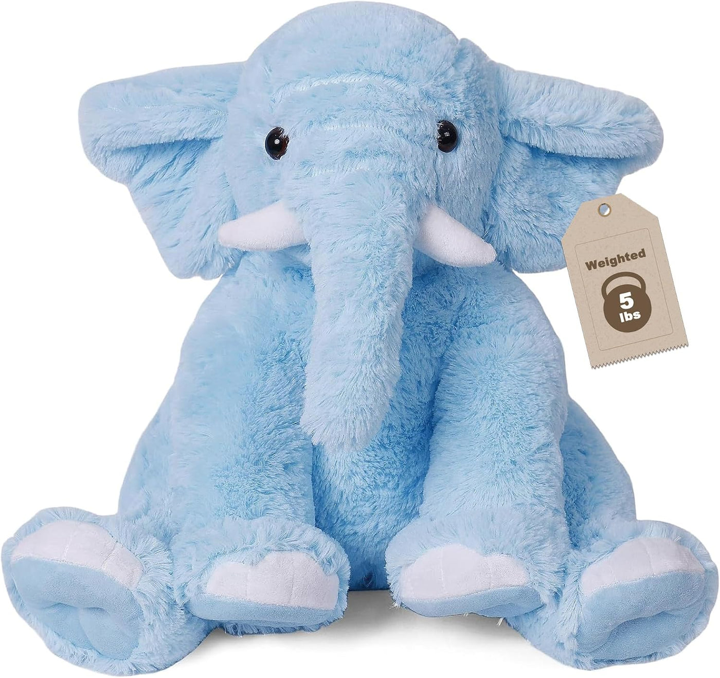 JellyMallow Animales de peluche con peso de elefante, 5 libras y 16...