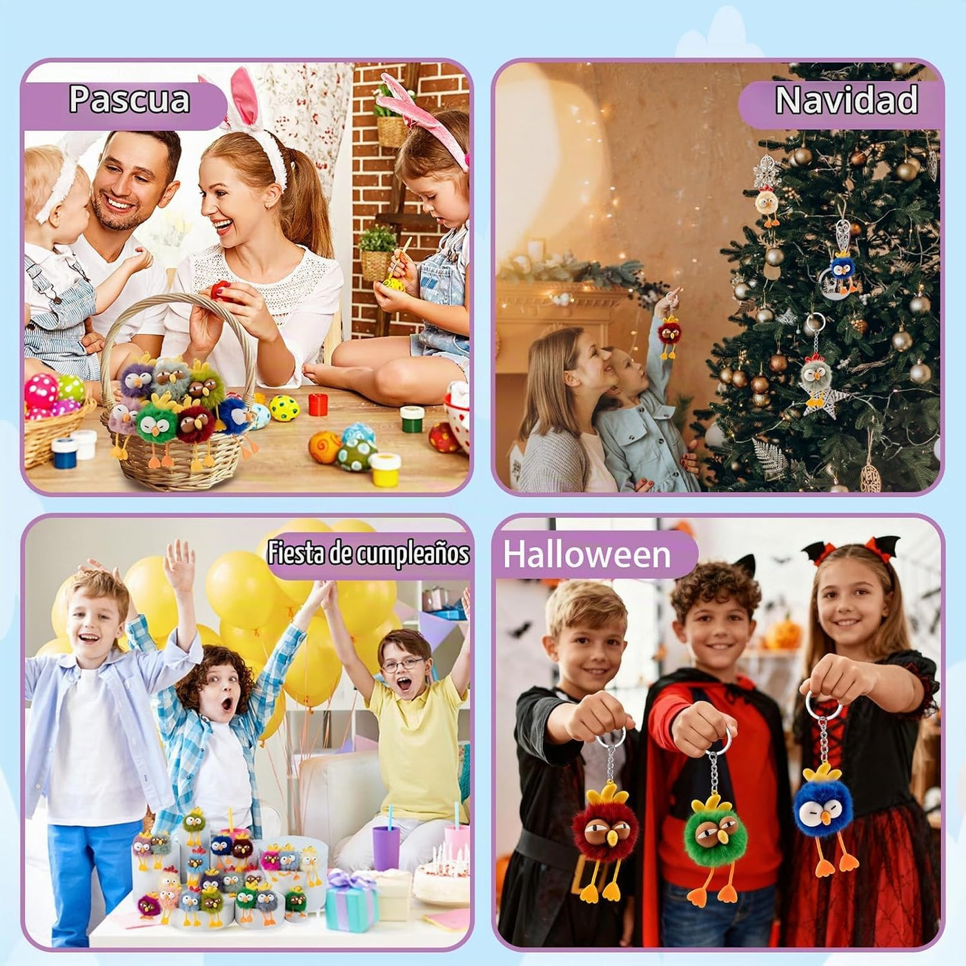 OMyFav 24 llaveros para niños, regalos de fiesta \u2013 Lindo llave...