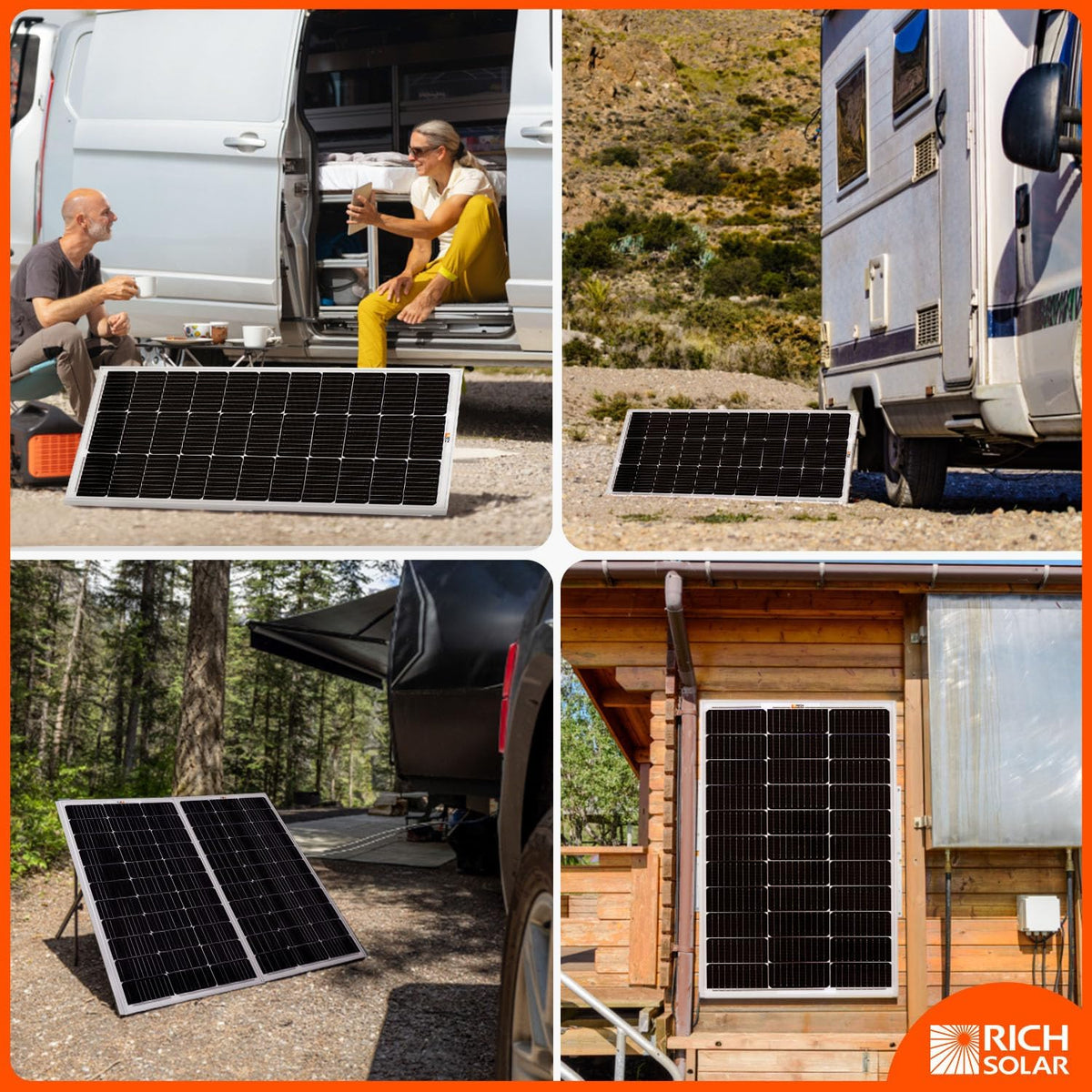 RICH SOLAR Panel solar monocristalino de celda 9BB de 100 vatios, 1...