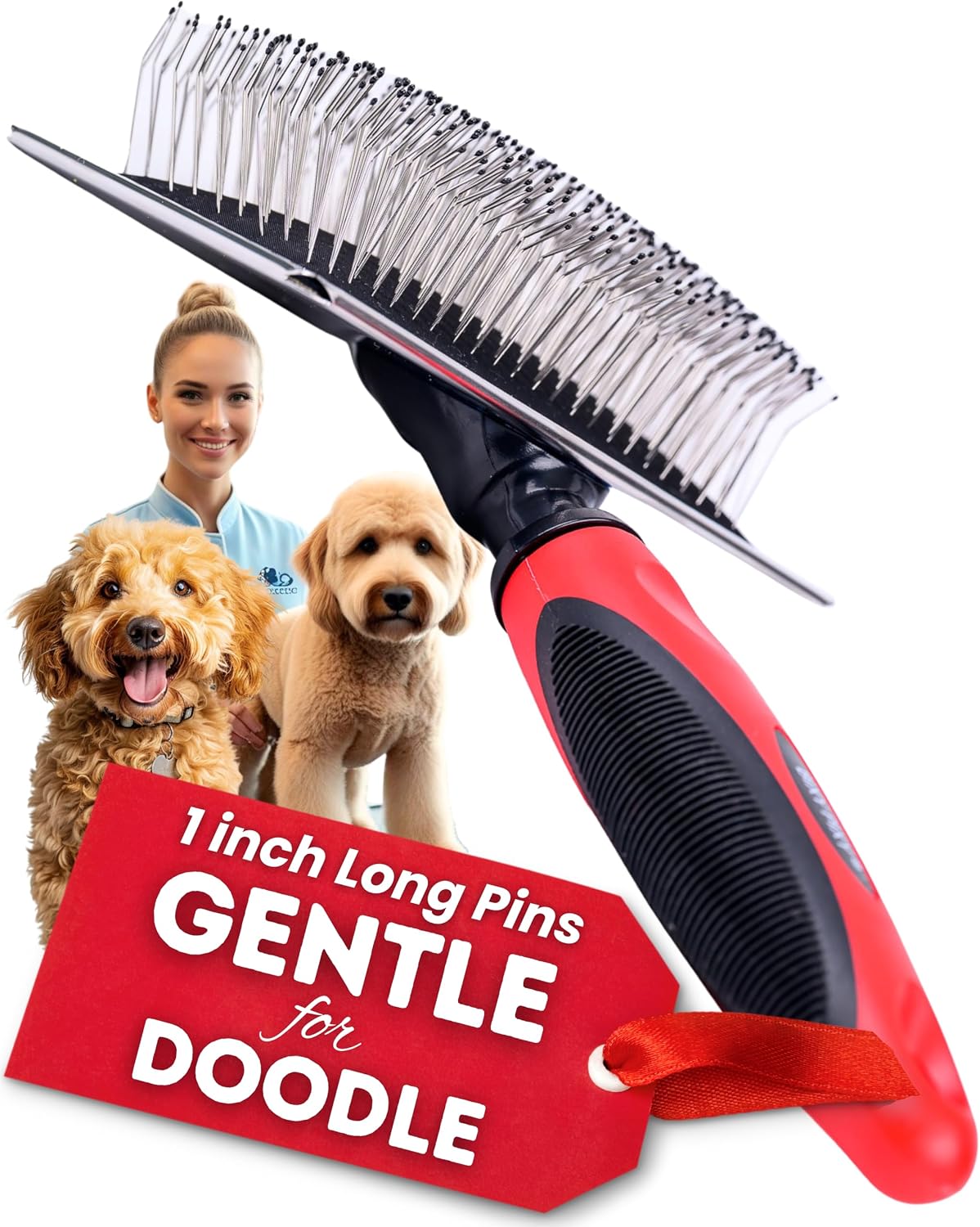 Bixy Pixy Cepillo Desenredante para Perros \u2013 Grande \u2013 Cer...