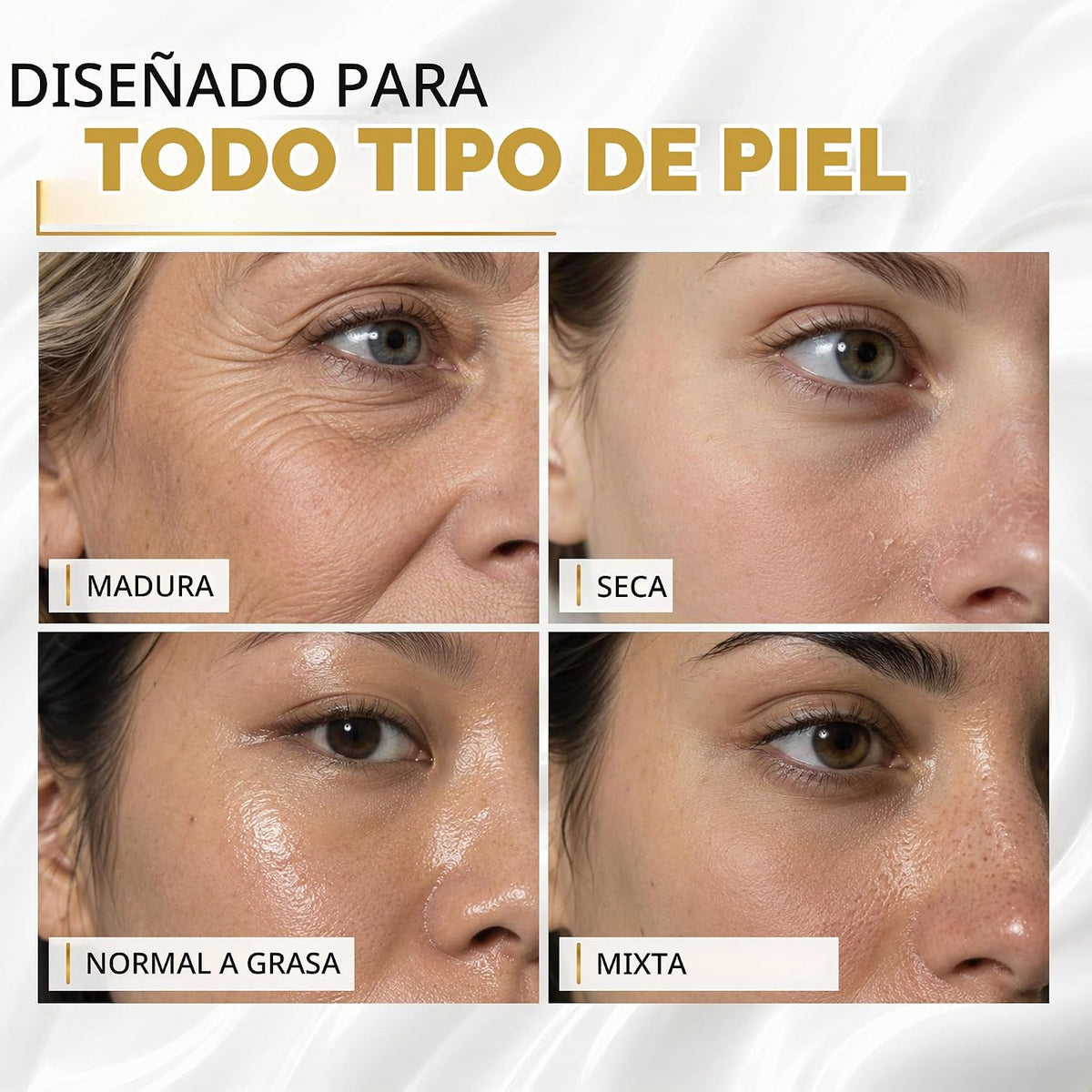 Crema de retinol para cara con péptidos de colágeno, hidratante | Á...