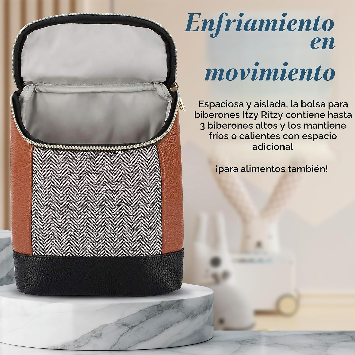 Itzy Ritzy Bolsa aislada para botellas, mantiene las botellas calie...