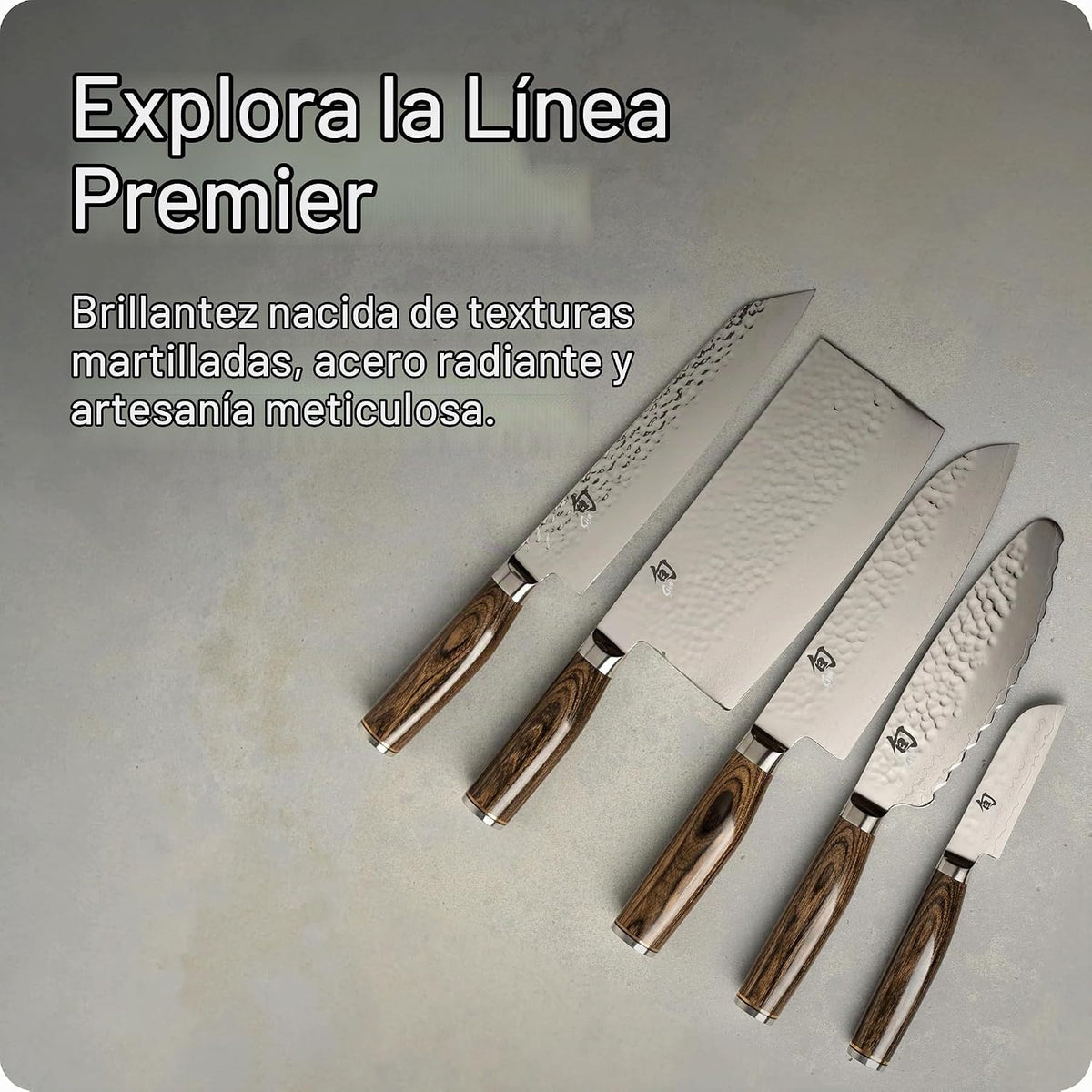Shun Premier - Juego de cuchillos asiáticos planos de 3 piezas, inc...