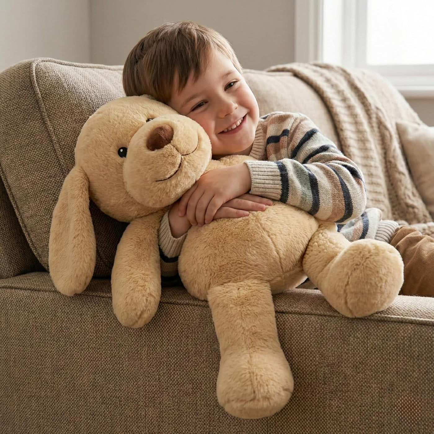 WEIGEDU Juguete de peluche para cachorro de perro de peluche aderez...