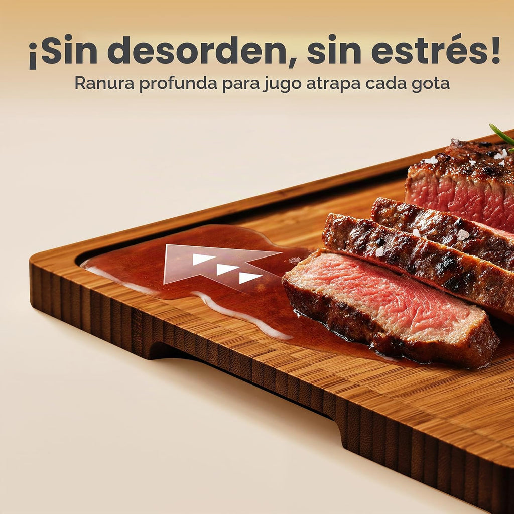 SMIRLY Tabla de cortar de madera para cocina, juego de tablas de co...