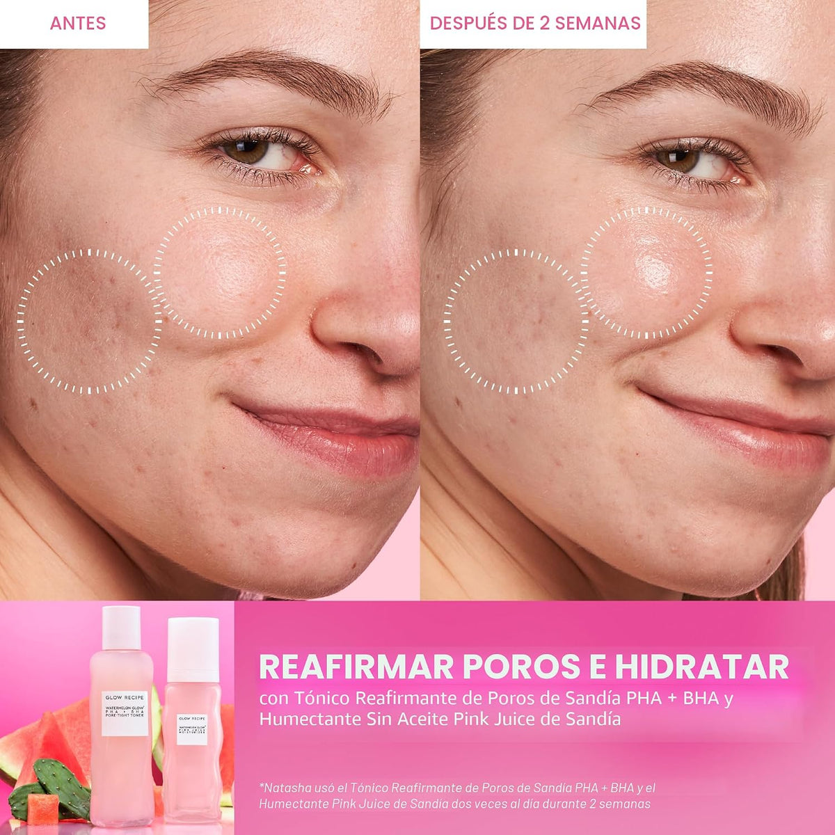 Glow Recipe PHA + BHA Tónico facial, tónico exfoliante coreano para...