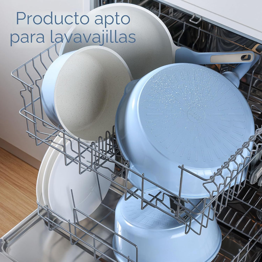 SENSARTE Juego de utensilios de cocina de cerámica antiadherente gr...