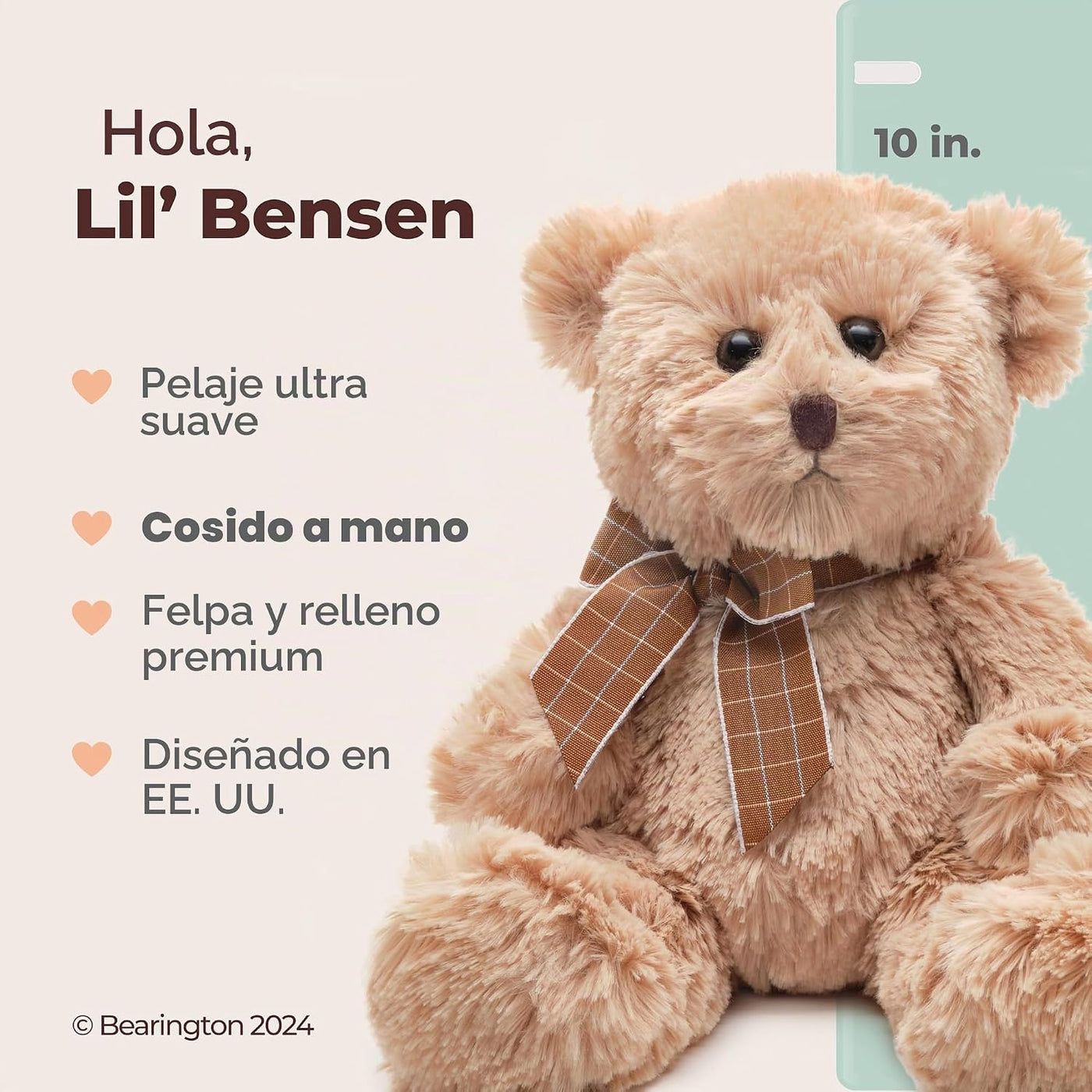 Bearington Lil' Bensen Oso de Peluche Relleno Teddy Bear para B...