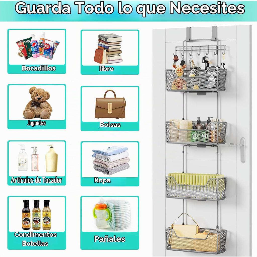 HapiRm Organizador Sobre la Puerta - Organizador de Puerta Colgante...