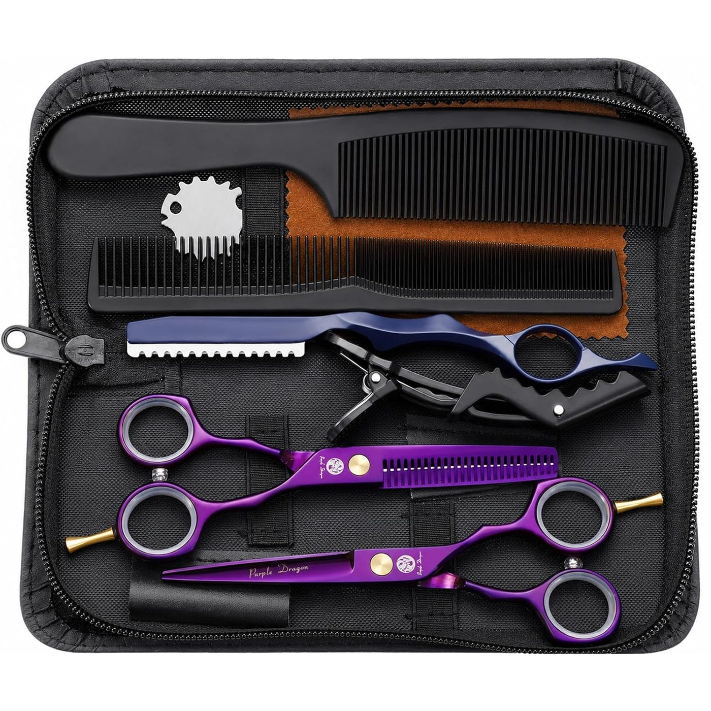 Purple Dragon Juego de tijeras de corte de cabello de 5.5 pulgadas...