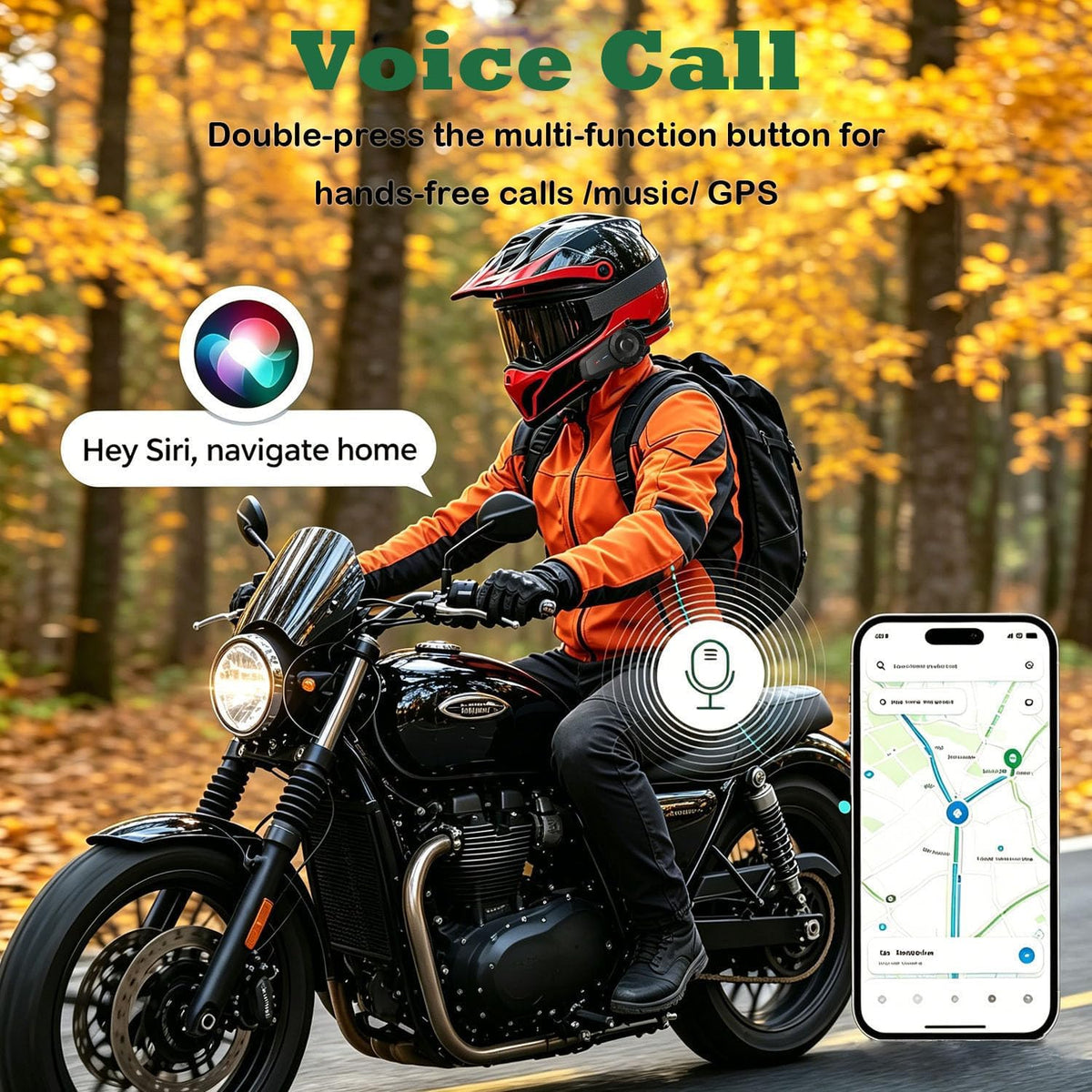 G G-WEI MX1 Auriculares Bluetooth para casco de motocicleta para 2...
