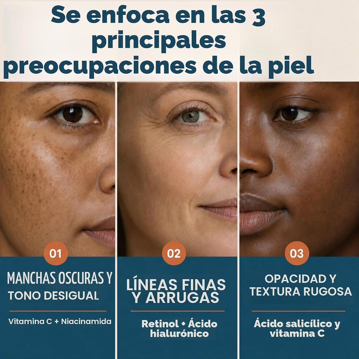 Eva Naturals Suero de vitamina C para la cara con retinol y niacina...