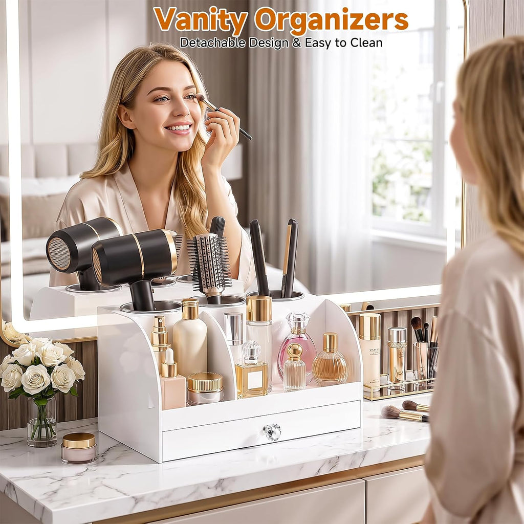 Organizador de herramientas para el cabello con cajón, organizador...