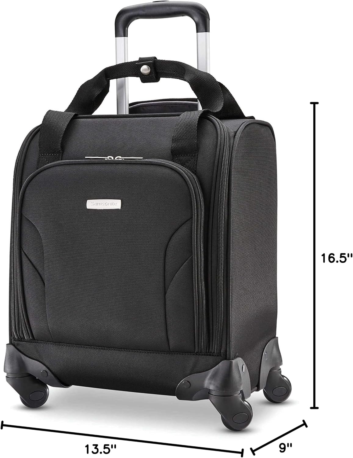Samsonite Equipaje de mano debajo del asiento con puerto USB, Negro...